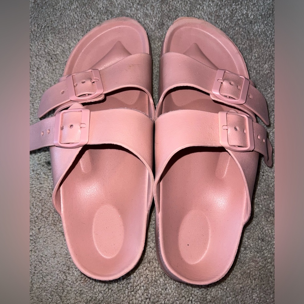 Target Pink Double Strap Waterproof Jelly Slide Sandals Womens 11 - Picture 6 of 8